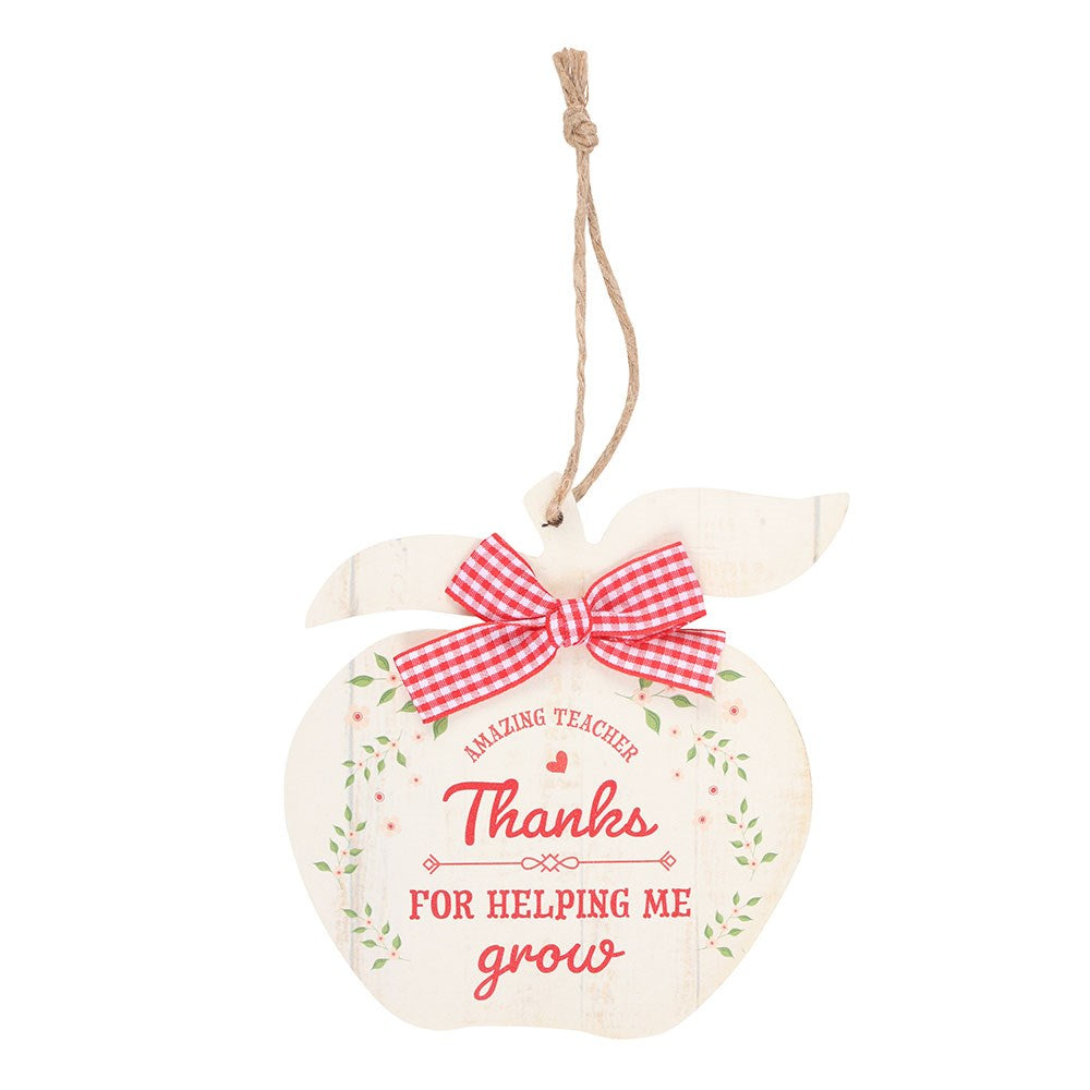 THANKS FOR HELPING ME GROW APPLE HANGING DECORATION