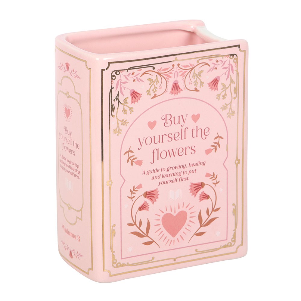 PINK BOOK SHAPED VASE