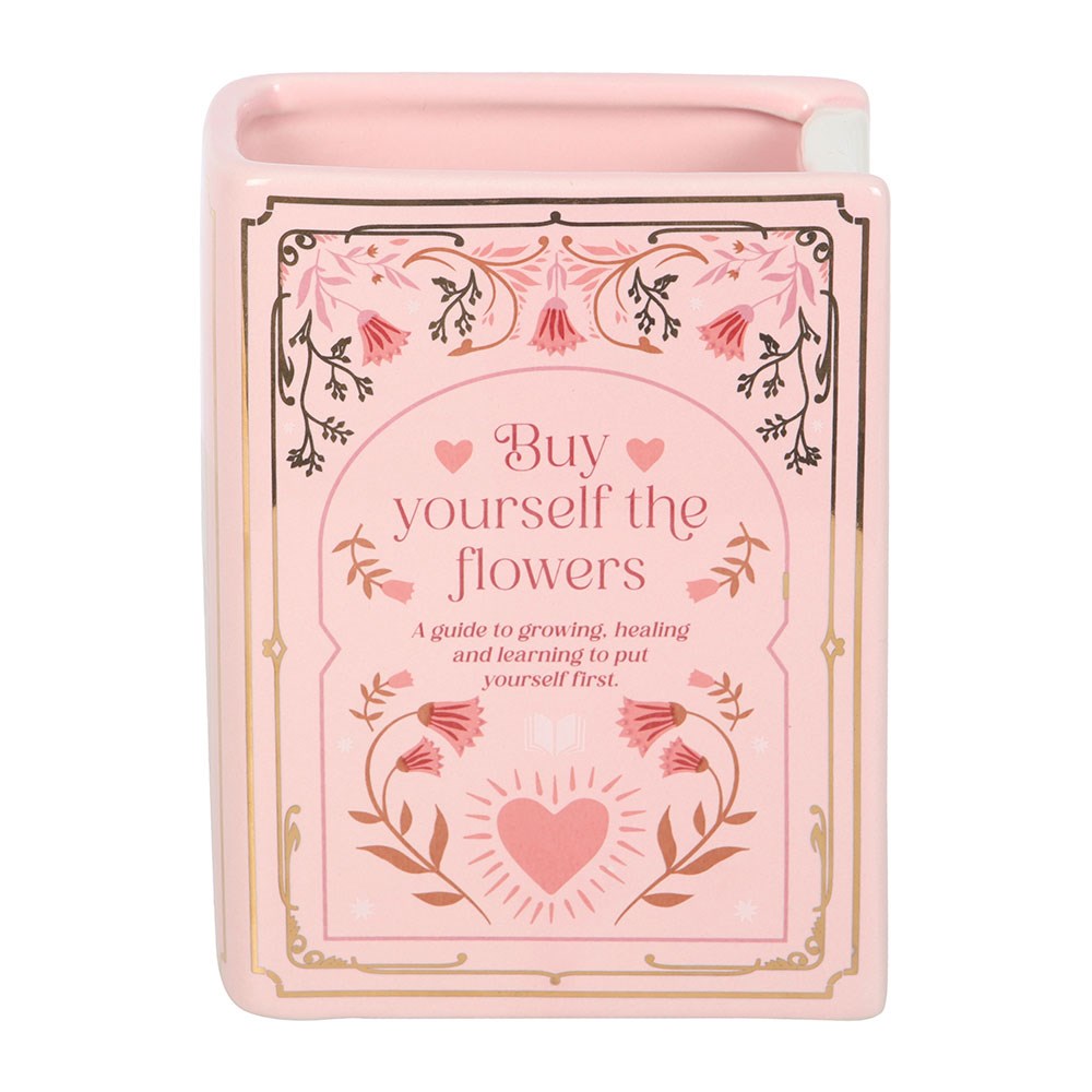 PINK BOOK SHAPED VASE