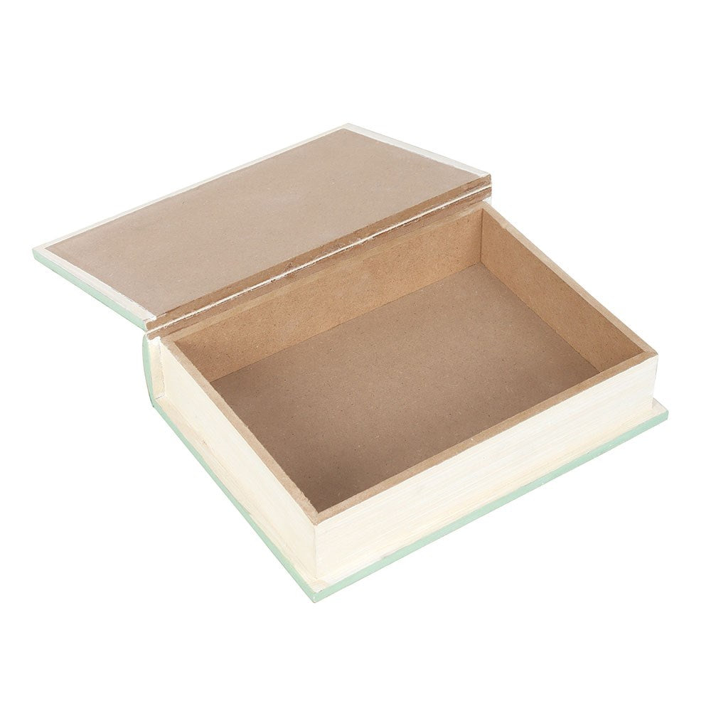 GREEN BOOK SHAPED STORAGE BOX