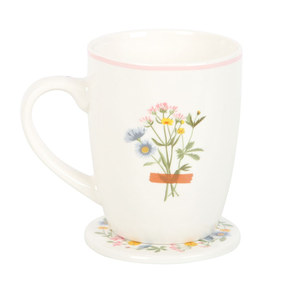 IF MUMS WERE FLOWERS FLORAL MUG & COASTER SET