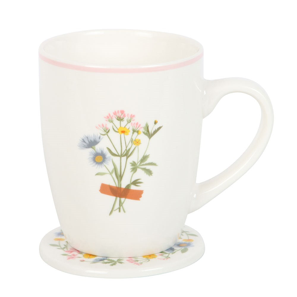 IF MUMS WERE FLOWERS FLORAL MUG & COASTER SET