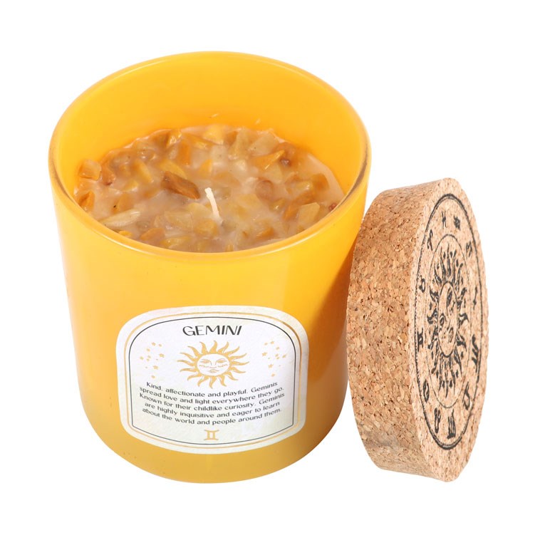 GEMINI LAVENDER & CEDARWOOD GEMSTONE ZODIAC CANDLE