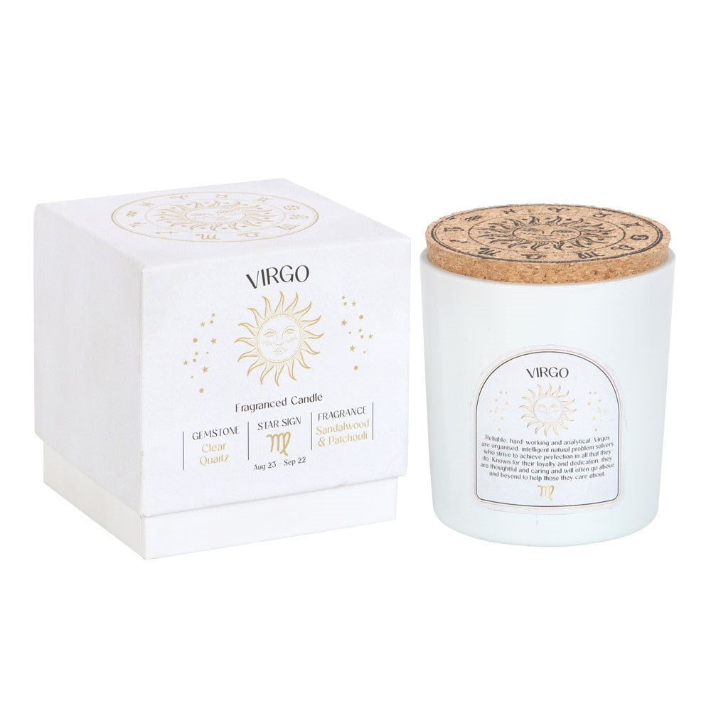 VIRGO SANDALWOOD & PATCHOULI GEMSTONE ZODIAC CANDLE