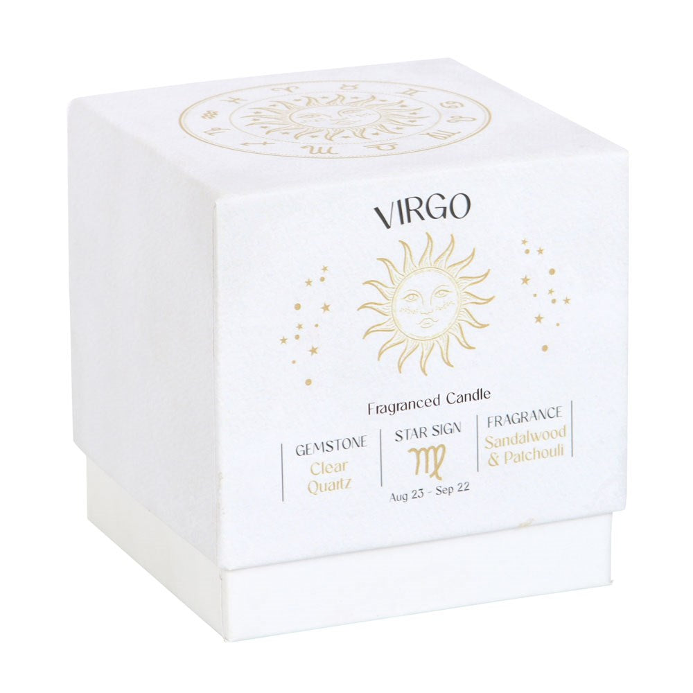 VIRGO SANDALWOOD & PATCHOULI GEMSTONE ZODIAC CANDLE