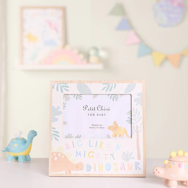 PETIT CHERI DINOSAUR FRAME 6" X 4" - "MIGHTY DINOSAUR"