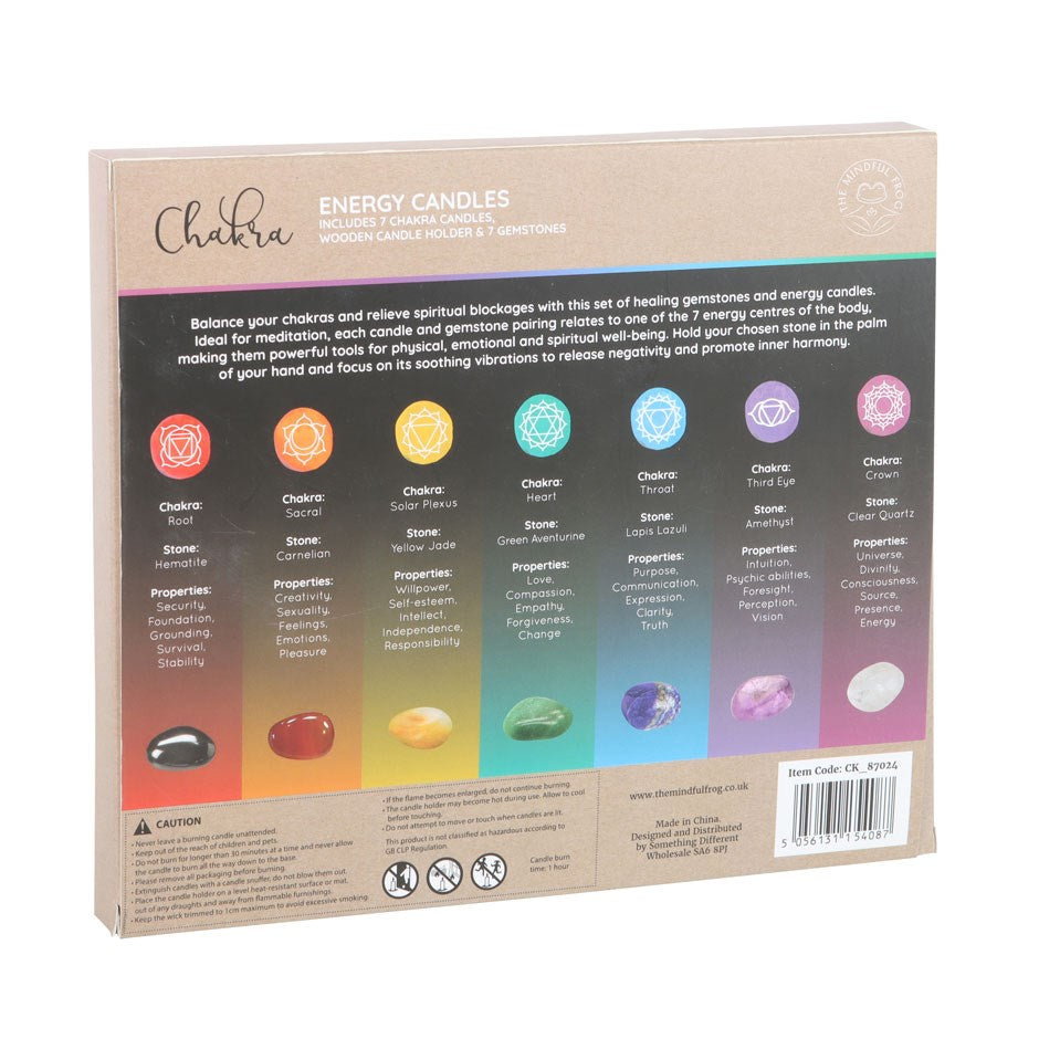 CHAKRA ENERGY CANDLE AND CRYSTAL GIFT SET