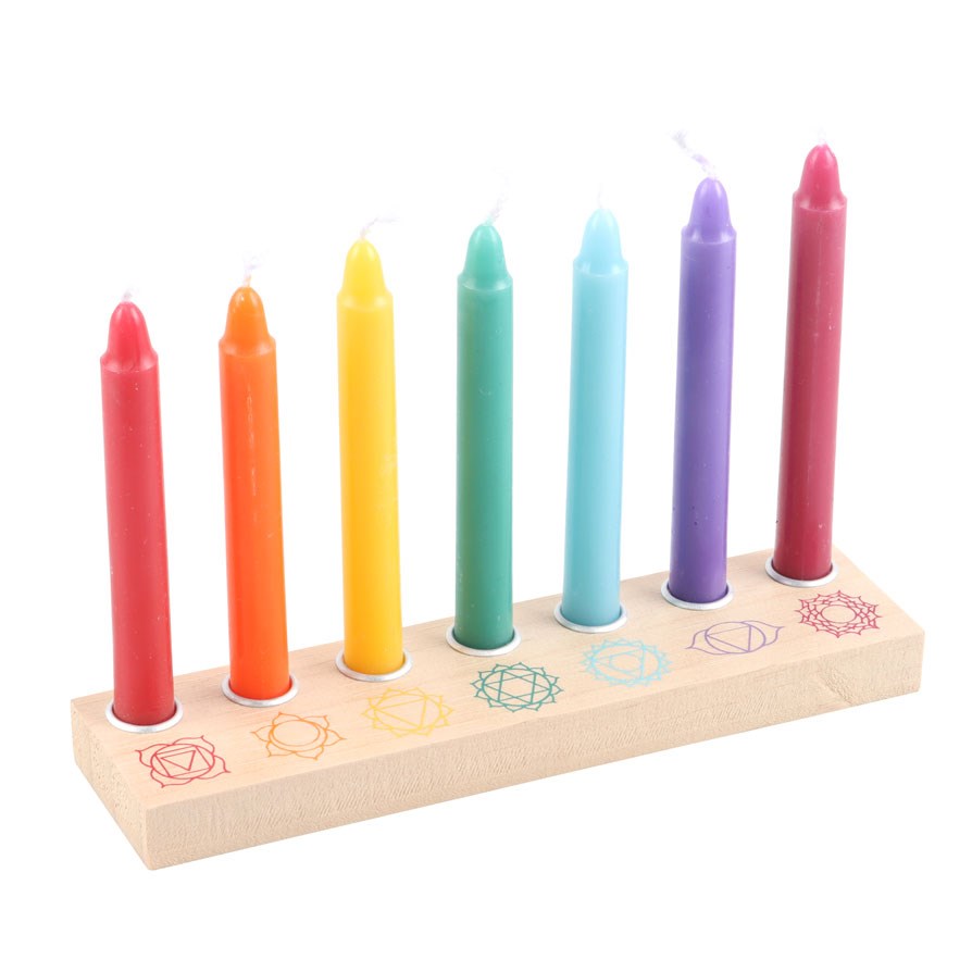 CHAKRA ENERGY CANDLE AND CRYSTAL GIFT SET