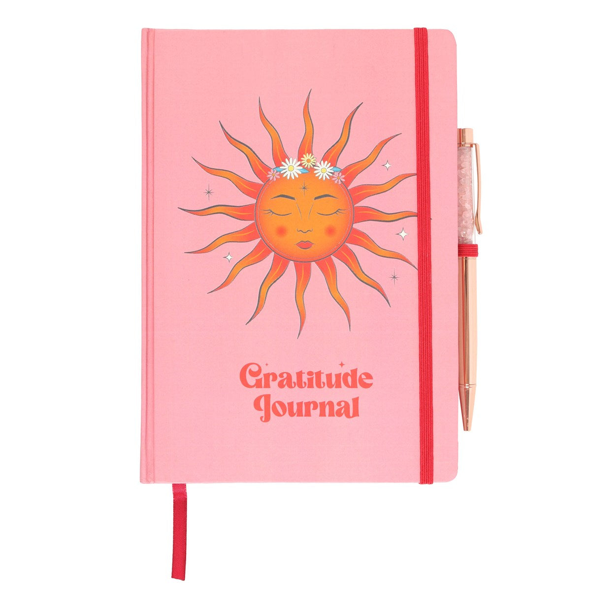 THE SUN GRATITUDE JOURNAL WITH ROSE QUARTZ PEN