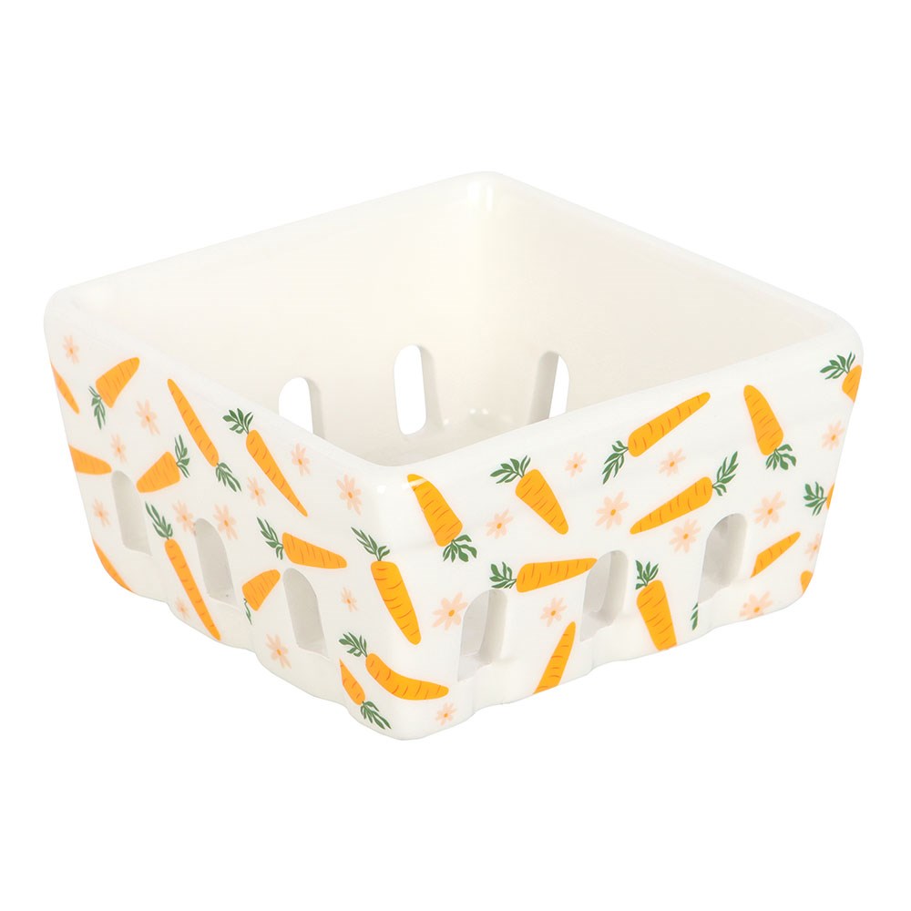 CARROT PATCH CERAMIC BERRY BASKET