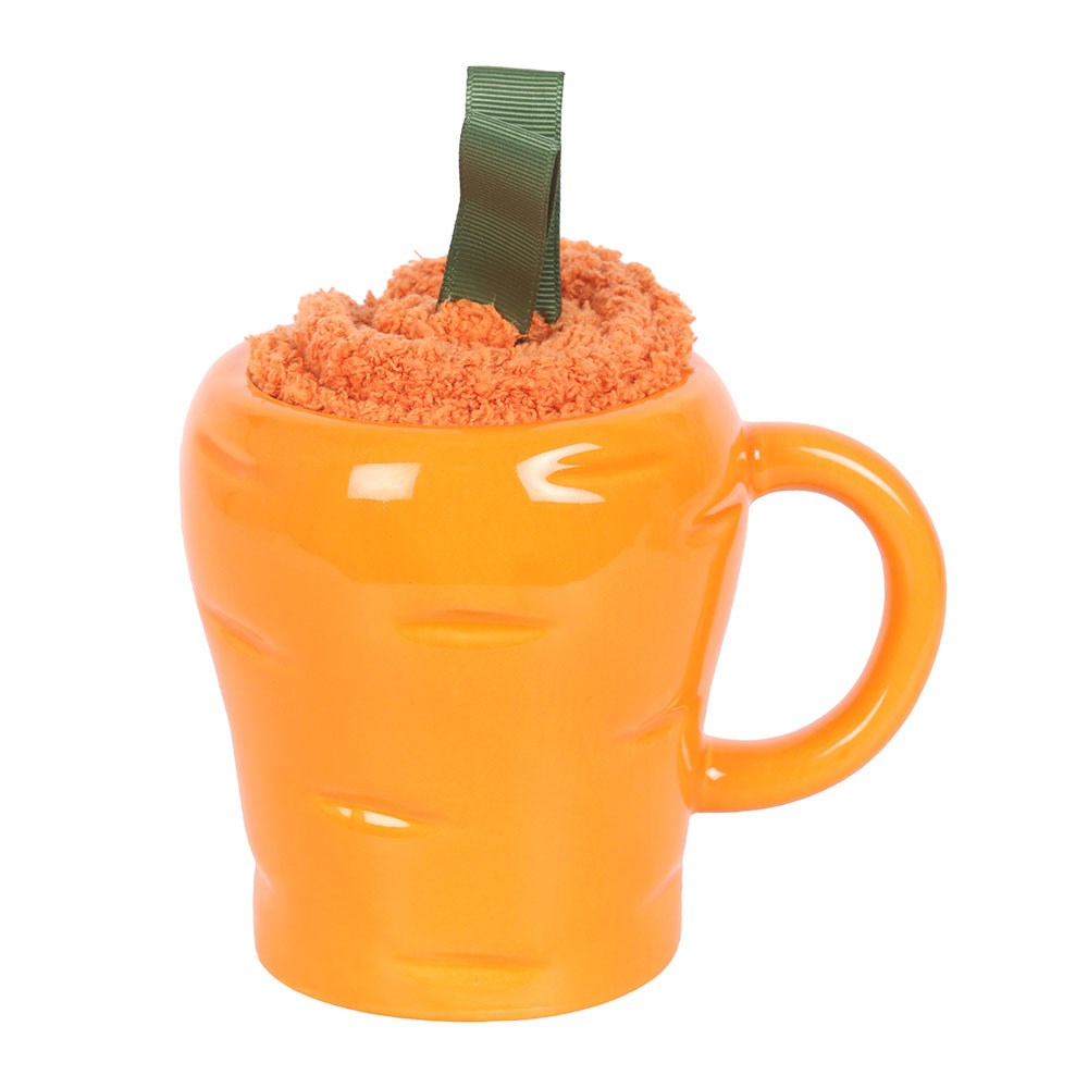 CARROT SHAPED MUG AND SOCKS SET