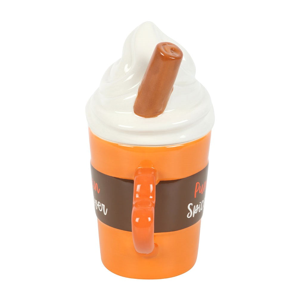 PUMPKIN SPICE LATTE SHAPED LIDDED MUG