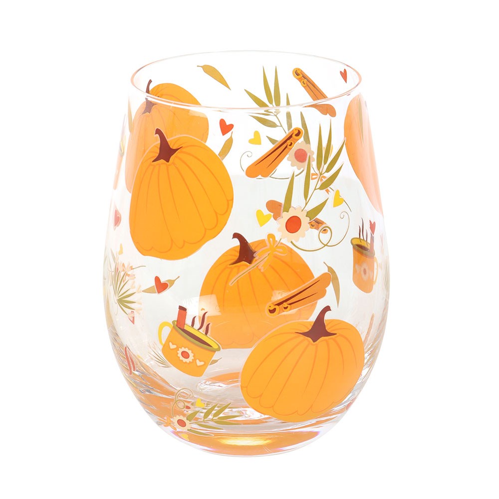 AUTUMN DAYS PRINT STEMLESS GLASS