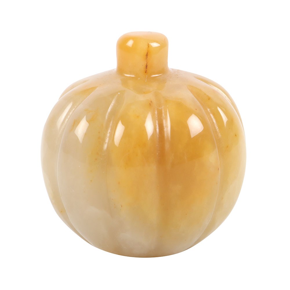 PUMPKIN SHAPED ORANGE CALCITE CRYSTAL
