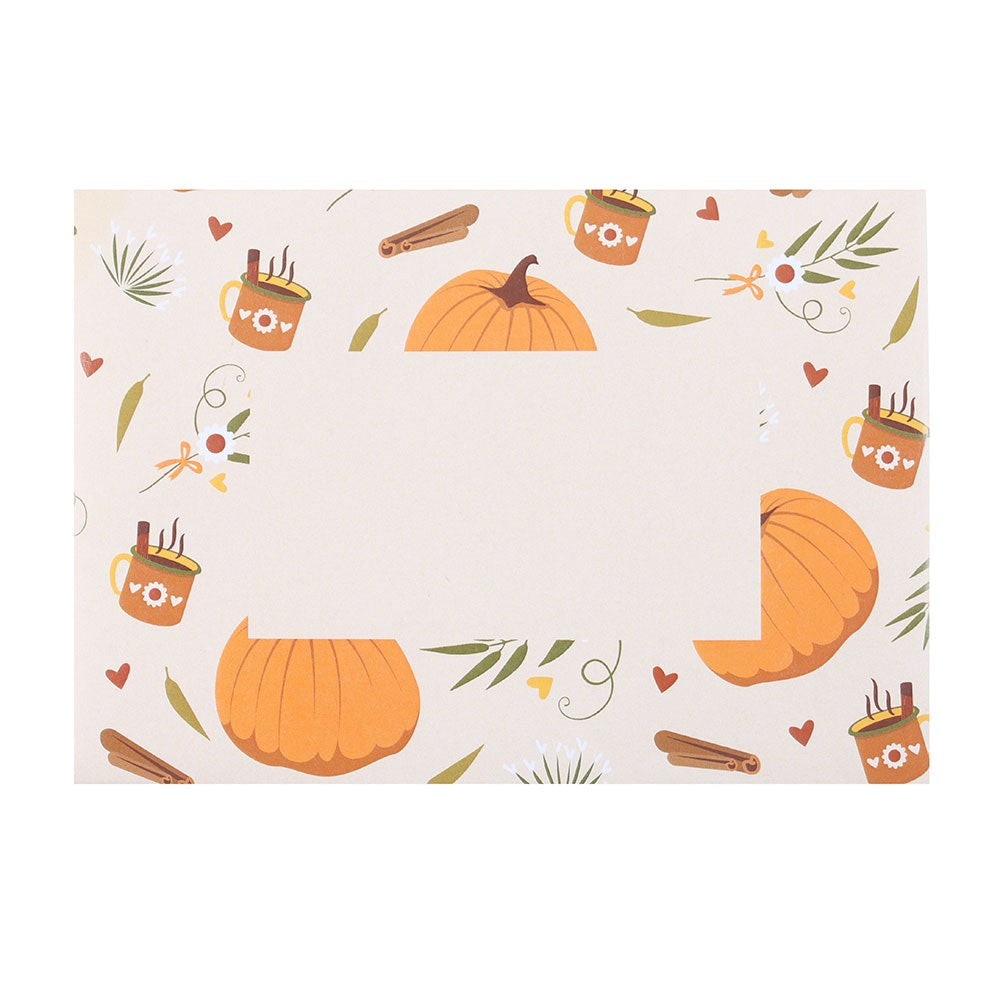 PUMPKIN NECKLACE ON GREETING CARD