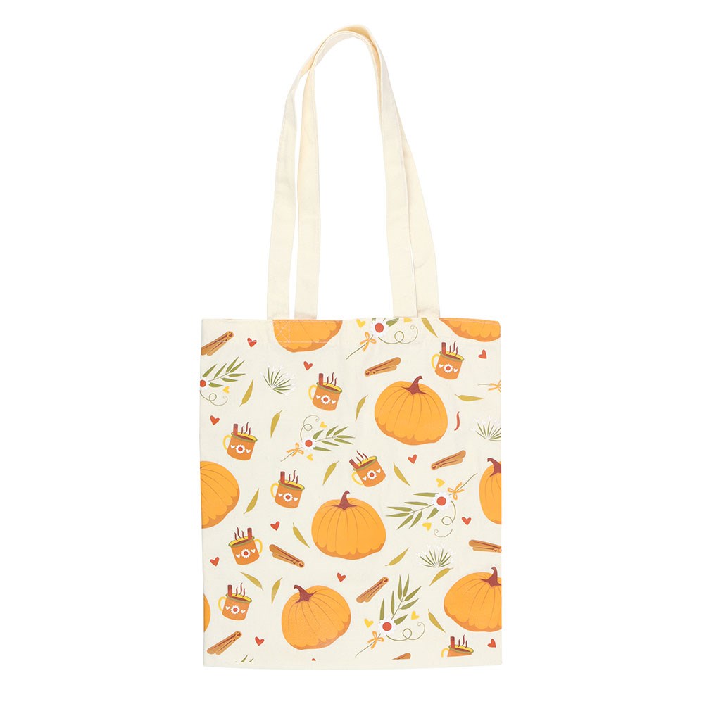 AUTUMN DAYS PRINT POLYCOTTON TOTE BAG