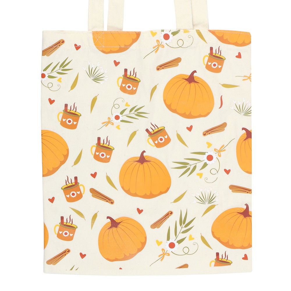 AUTUMN DAYS PRINT POLYCOTTON TOTE BAG