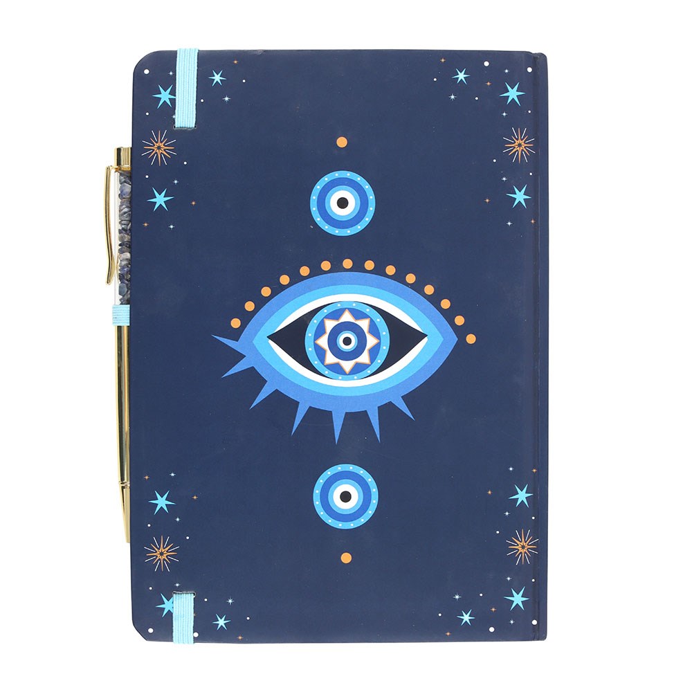 ALL SEEING EYE A5 NOTEBOOK WITH CRYSTAL CHIP PEN