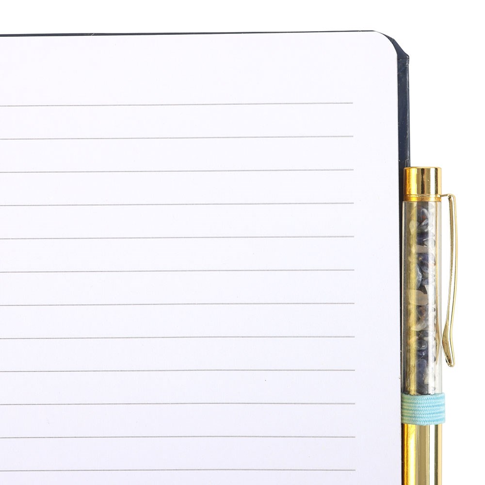 ALL SEEING EYE A5 NOTEBOOK WITH CRYSTAL CHIP PEN
