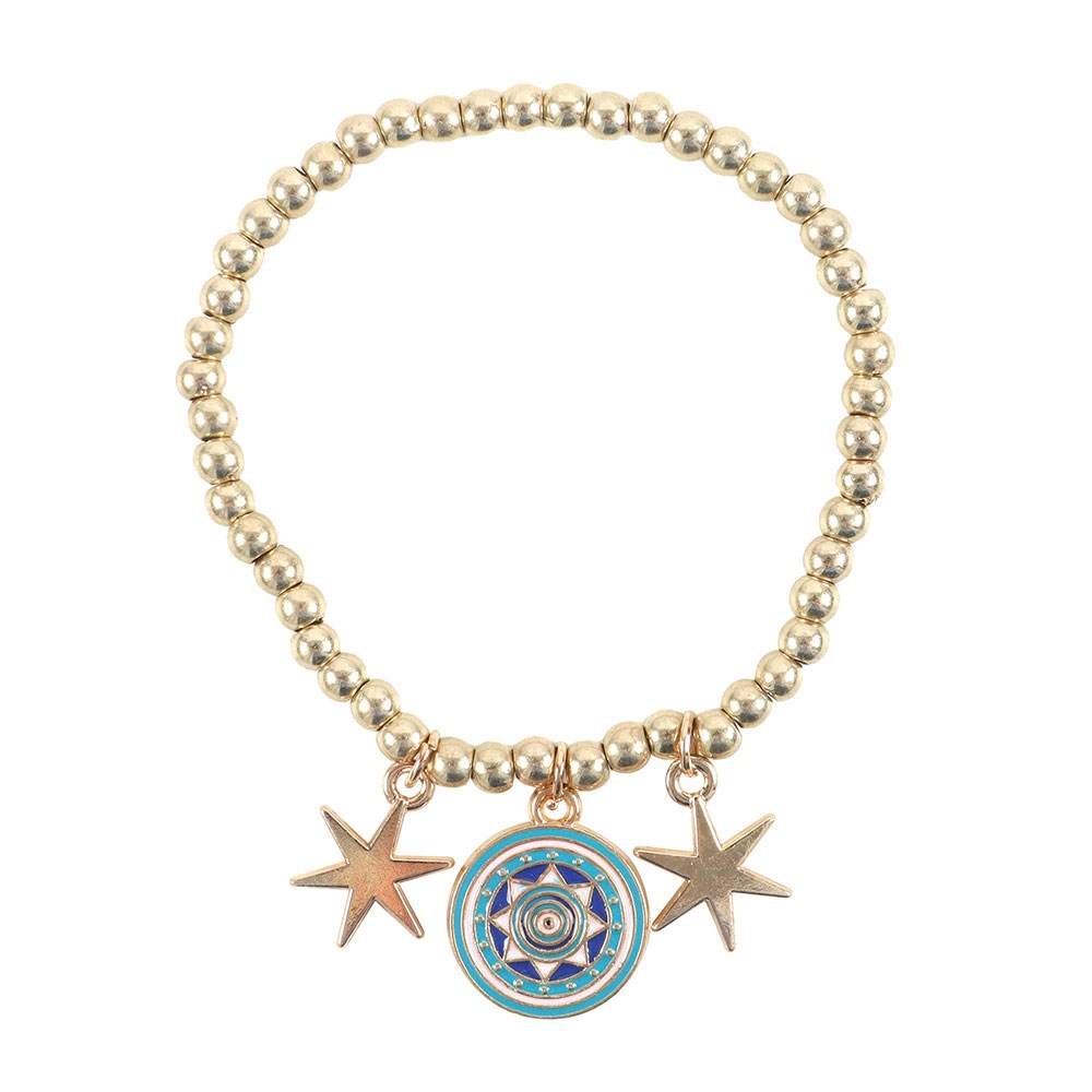 ALL SEEING EYE BEADED CHARM BRACELET