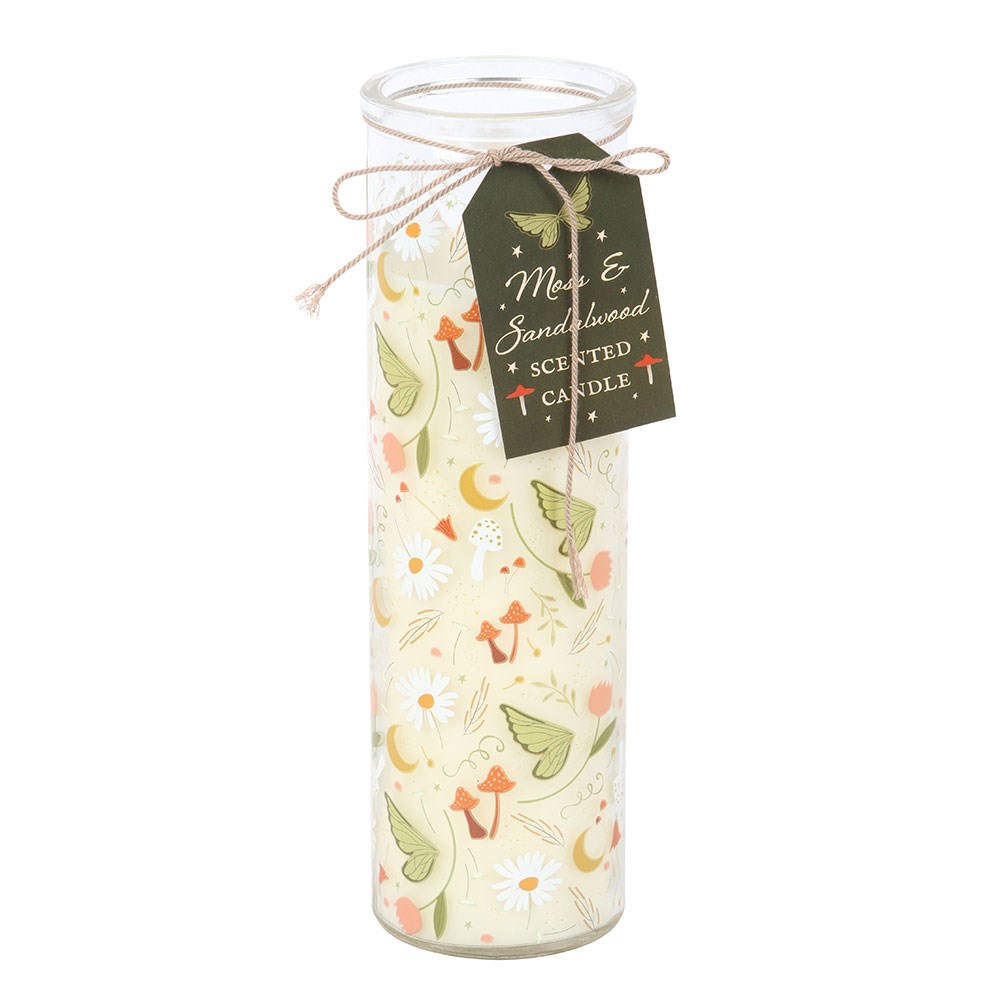 FAIRY FOLKLORE PRINT MOSS & SANDALWOOD TUBE CANDLE