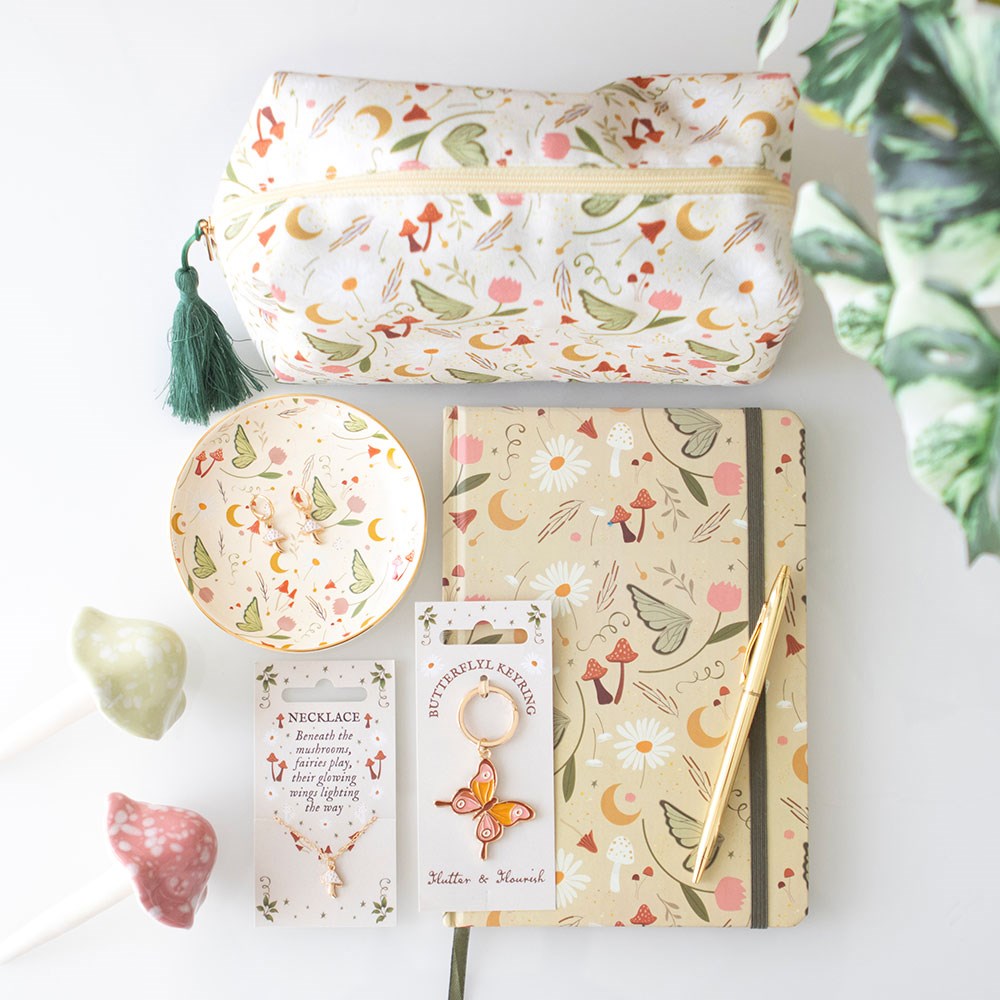 FAIRY FOLKLORE PRINT MAKEUP BAG