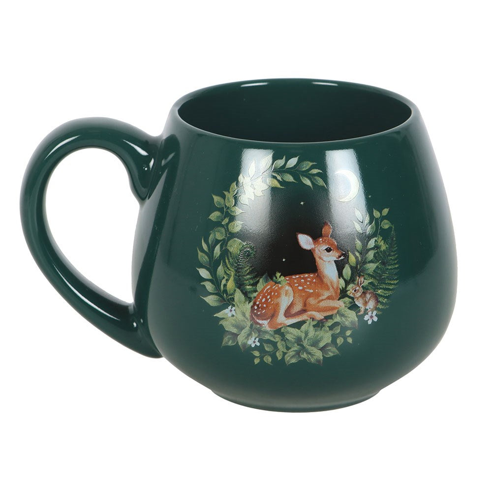 GREEN FAWN ROUNDED MUG