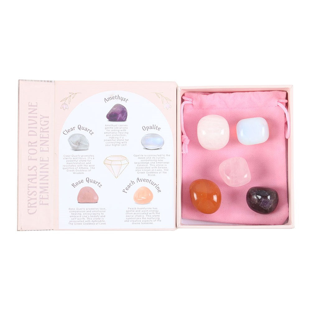 SET OF 5 CRYSTALS FOR DIVINE FEMININE ENERGY
