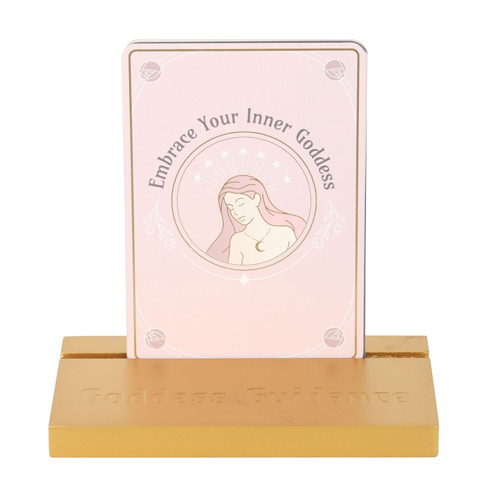 GODDESS ENERGY AFFIRMATION CARDS WITH WOODEN STAND
