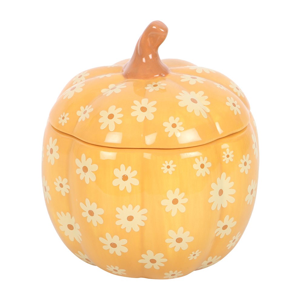 GROOVY FLORAL PUMPKIN OIL BURNER