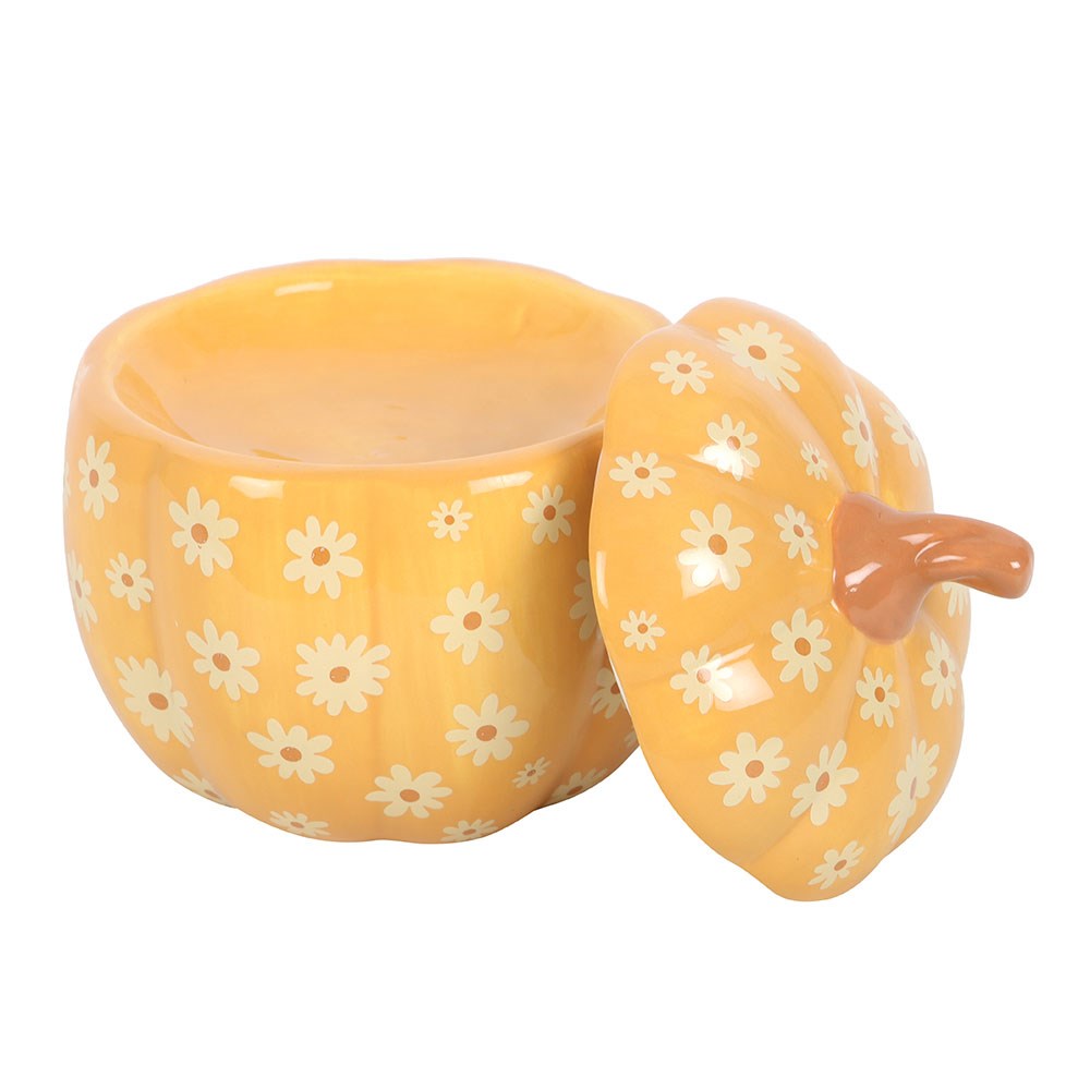 GROOVY FLORAL PUMPKIN OIL BURNER
