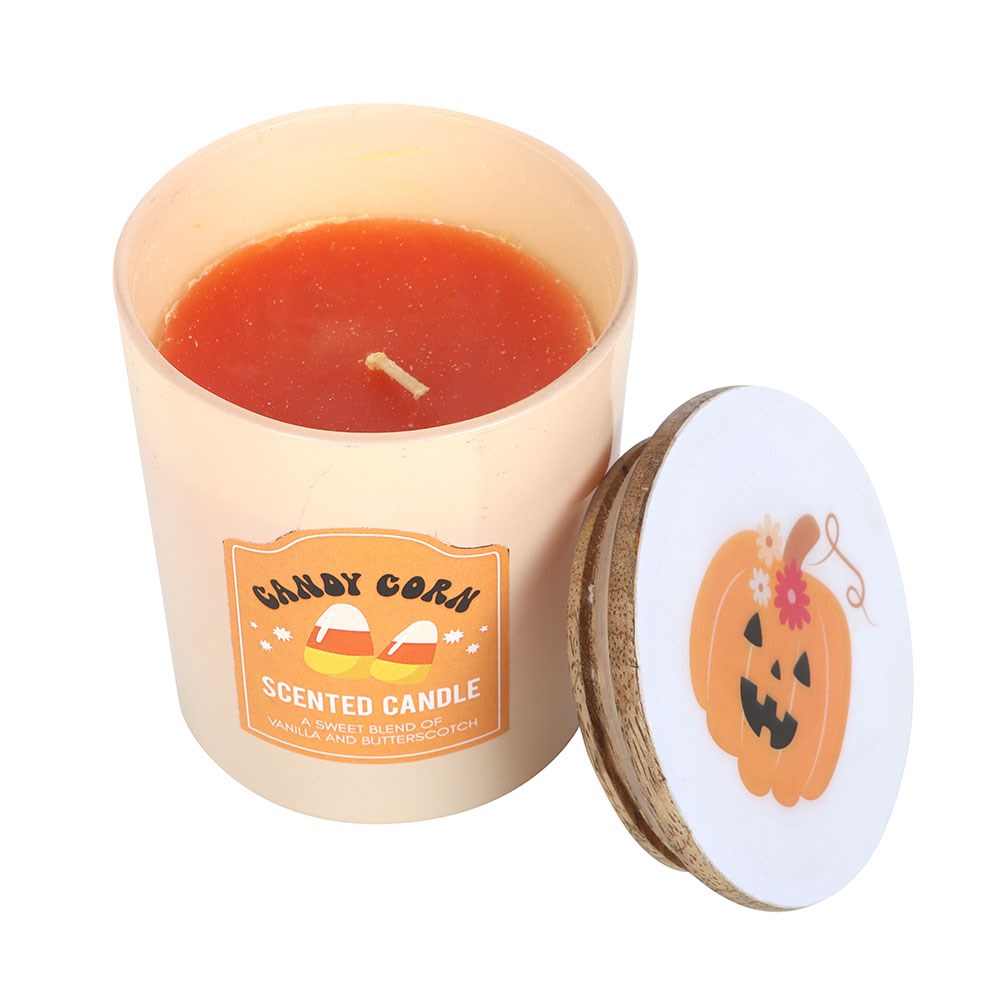 CANDY CORN VANILLA AND BUTTERSCOTCH CANDLE