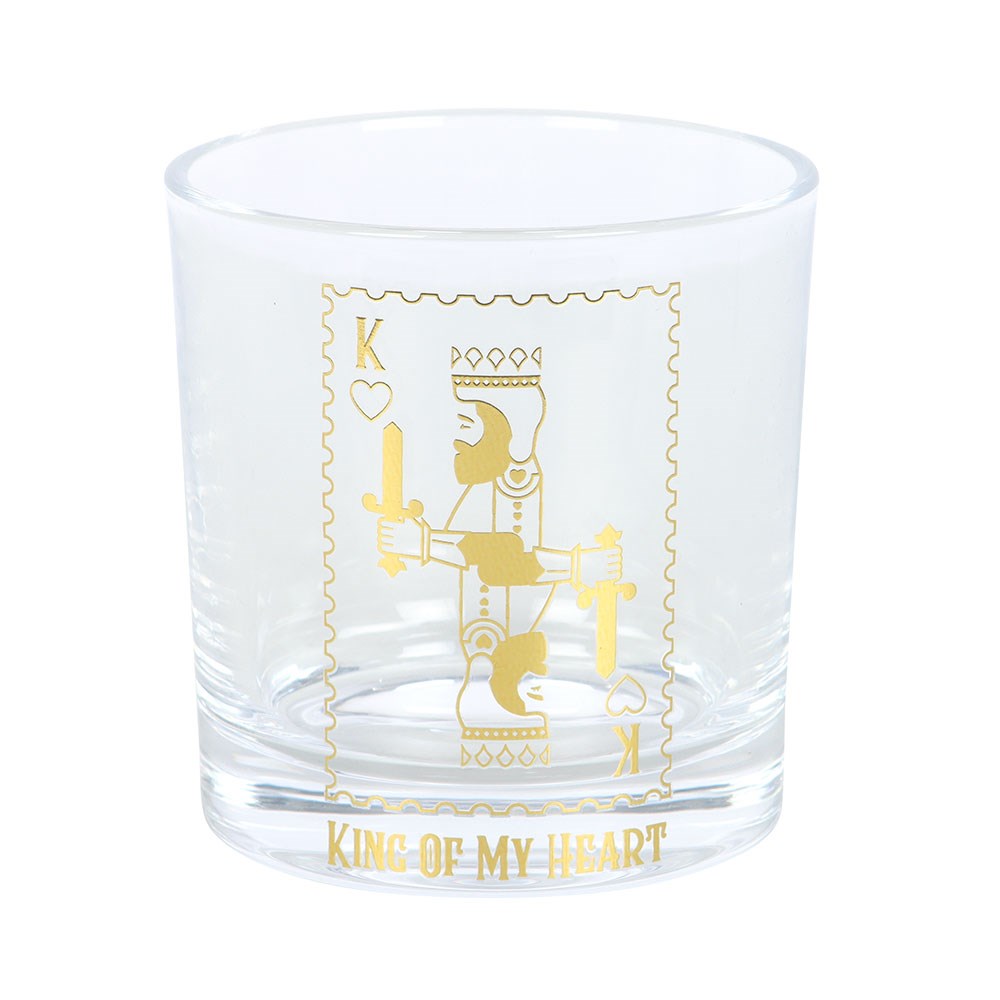 KING OF MY HEART DRINKING GLASS
