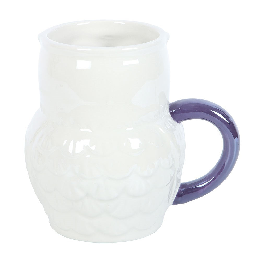 OWL SHAPED IRIDESCENT MUG