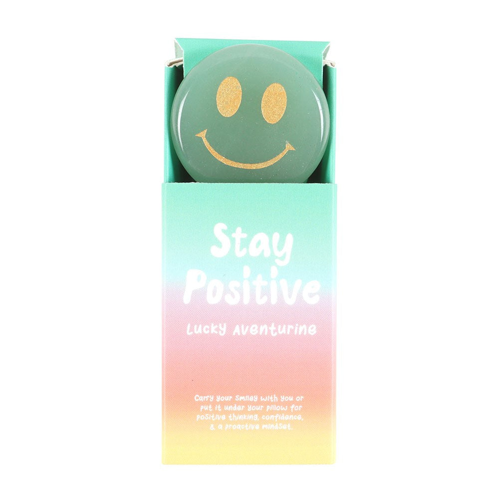 STAY POSITIVE AVENTURINE HAPPY FACE CRYSTAL