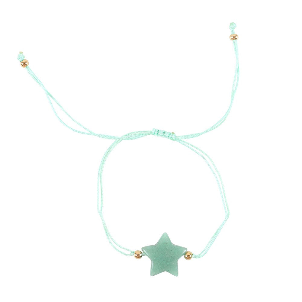 SHINE BRIGHT AVENTURINE CRYSTAL STAR BRACELET