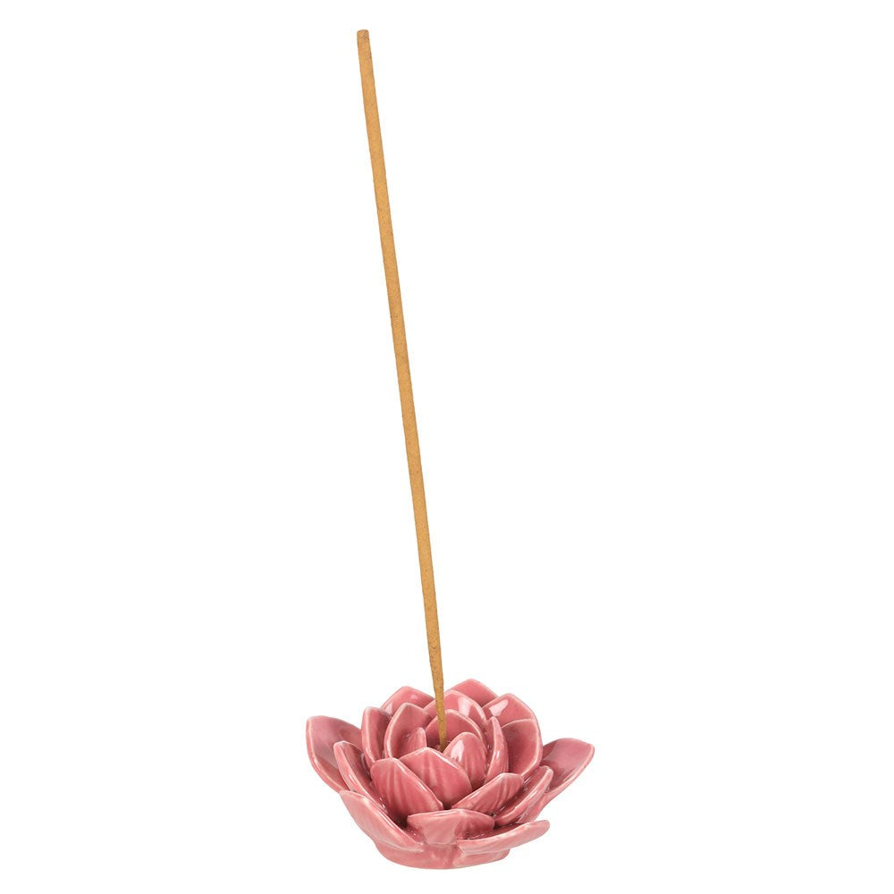 PINK WATER LILY INCENSE STICK HOLDER