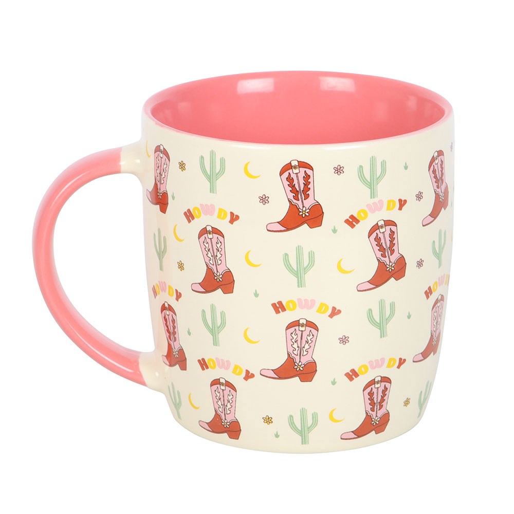 HOWDY COWBOY BOOT PRINT MUG