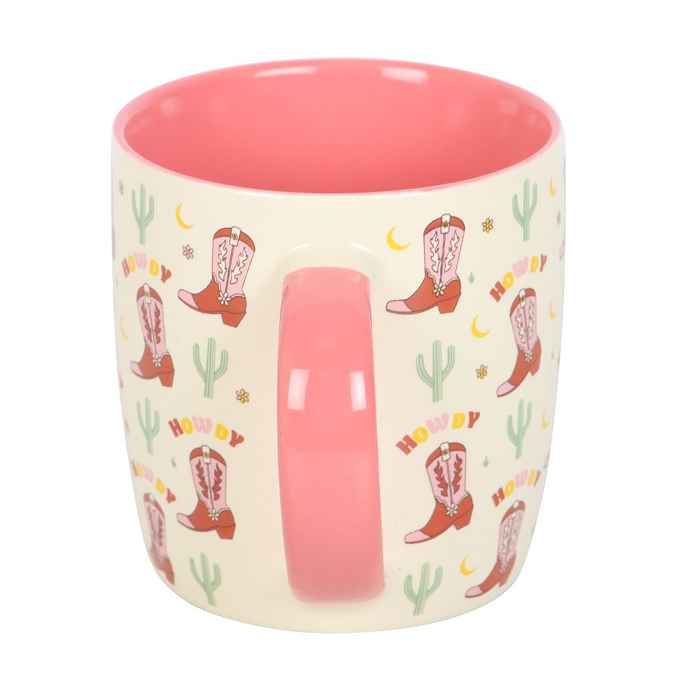 HOWDY COWBOY BOOT PRINT MUG