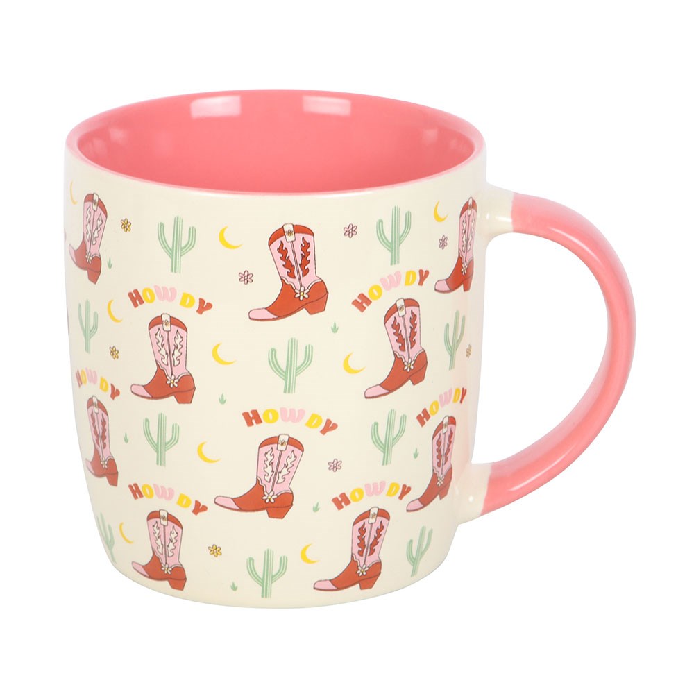 HOWDY COWBOY BOOT PRINT MUG