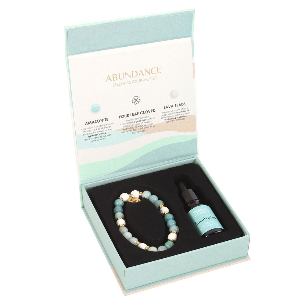 ABUNDANCE AMAZONITE CRYSTAL ESSENTIAL OIL BRACELET