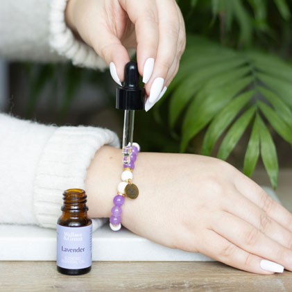 ANTI-ANXIETY AMETHYST CRYSTAL ESSENTIAL OIL BRACELET