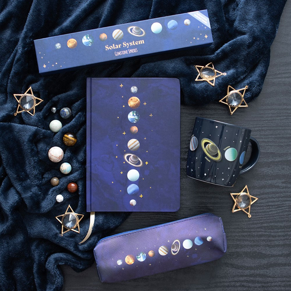 SOLAR SYSTEM GEMSTONE CRYSTAL SPHERE SET