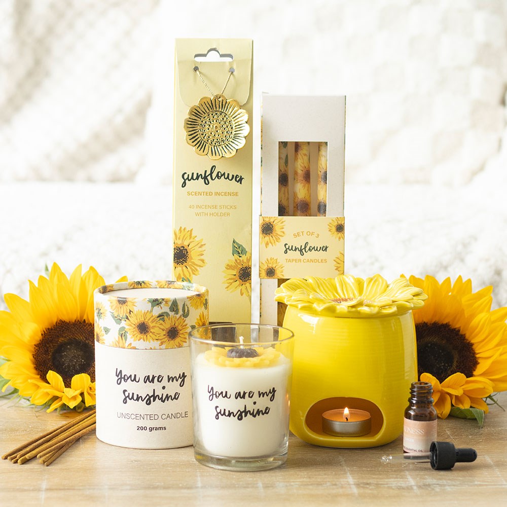 YOU ARE MY SUNSHINE CANDLE WITH 3D SUNFLOWER
