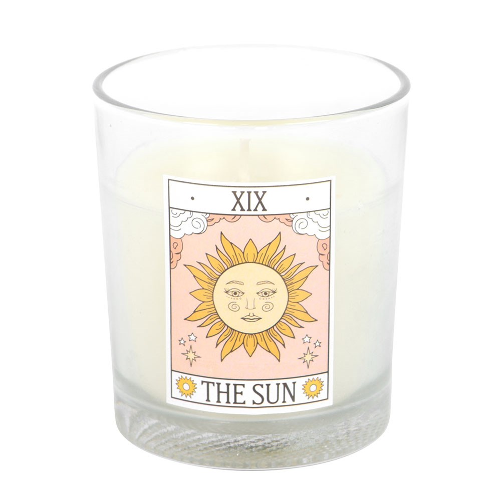THE SUN VINTAGE TAROT ROSE CANDLE