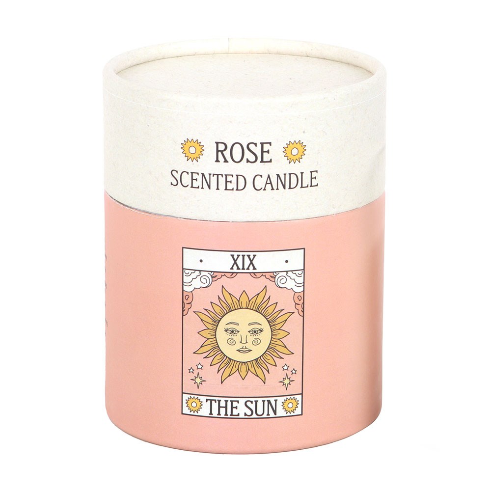 THE SUN VINTAGE TAROT ROSE CANDLE