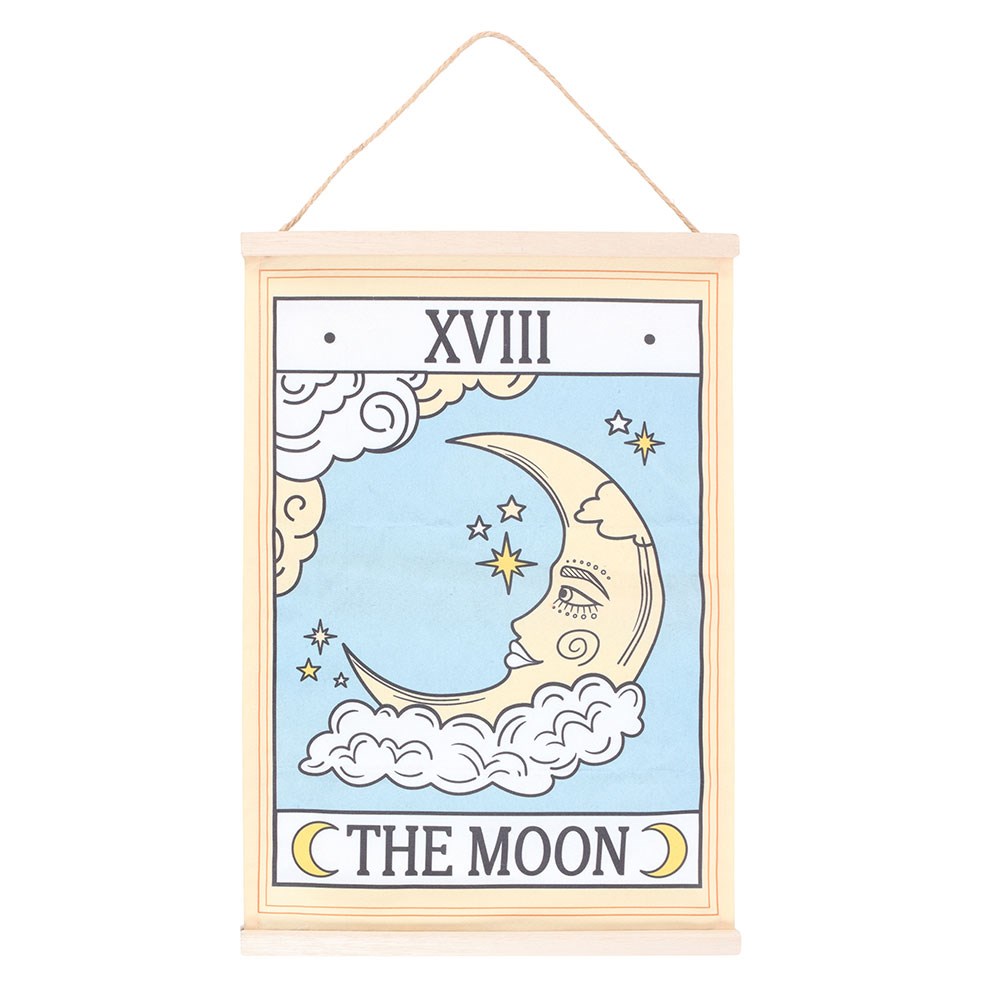 THE MOON VINTAGE TAROT WALL HANGING