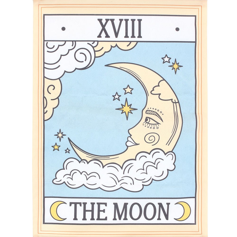 THE MOON VINTAGE TAROT WALL HANGING