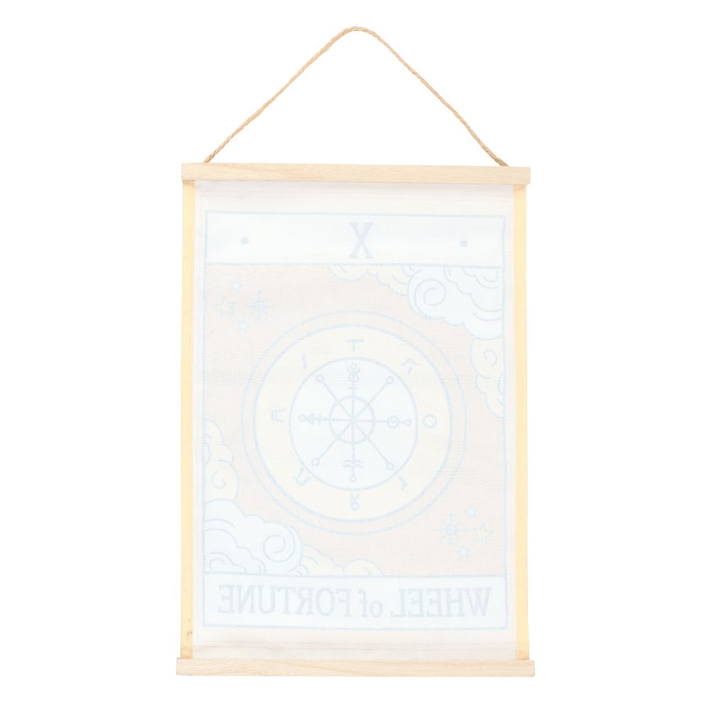 THE WHEEL OF FORTUNE VINTAGE TAROT WALL HANGING