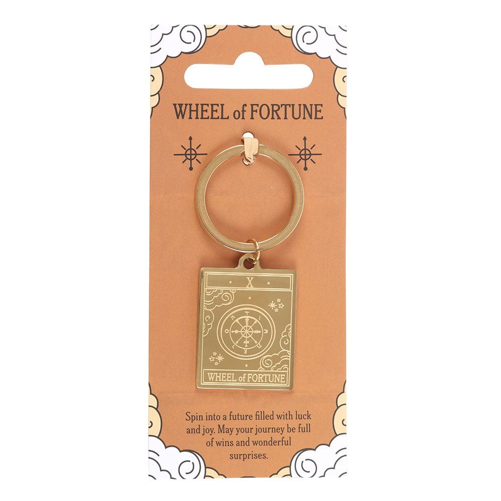 THE WHEEL OF FORTUNE VINTAGE TAROT KEYRING